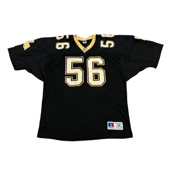 Vintage 90's Russell Athletic New Orleans Saints Pat Swilling #56 NFL Jersey 48 - Picture 1 of 7